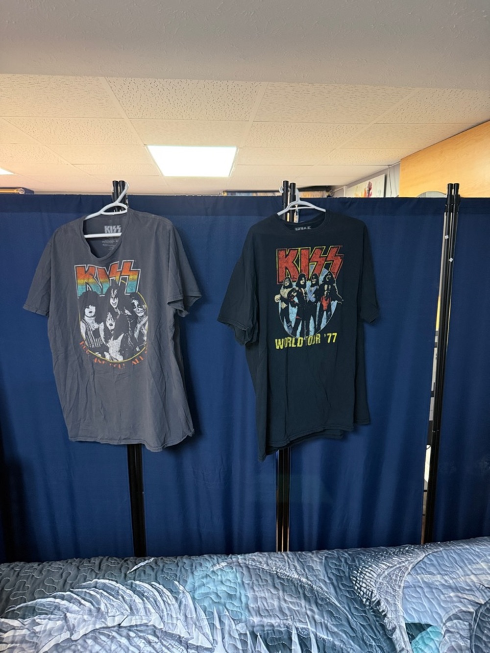 Kiss Vintage Graphic Tees - Black & Charcoal Gray